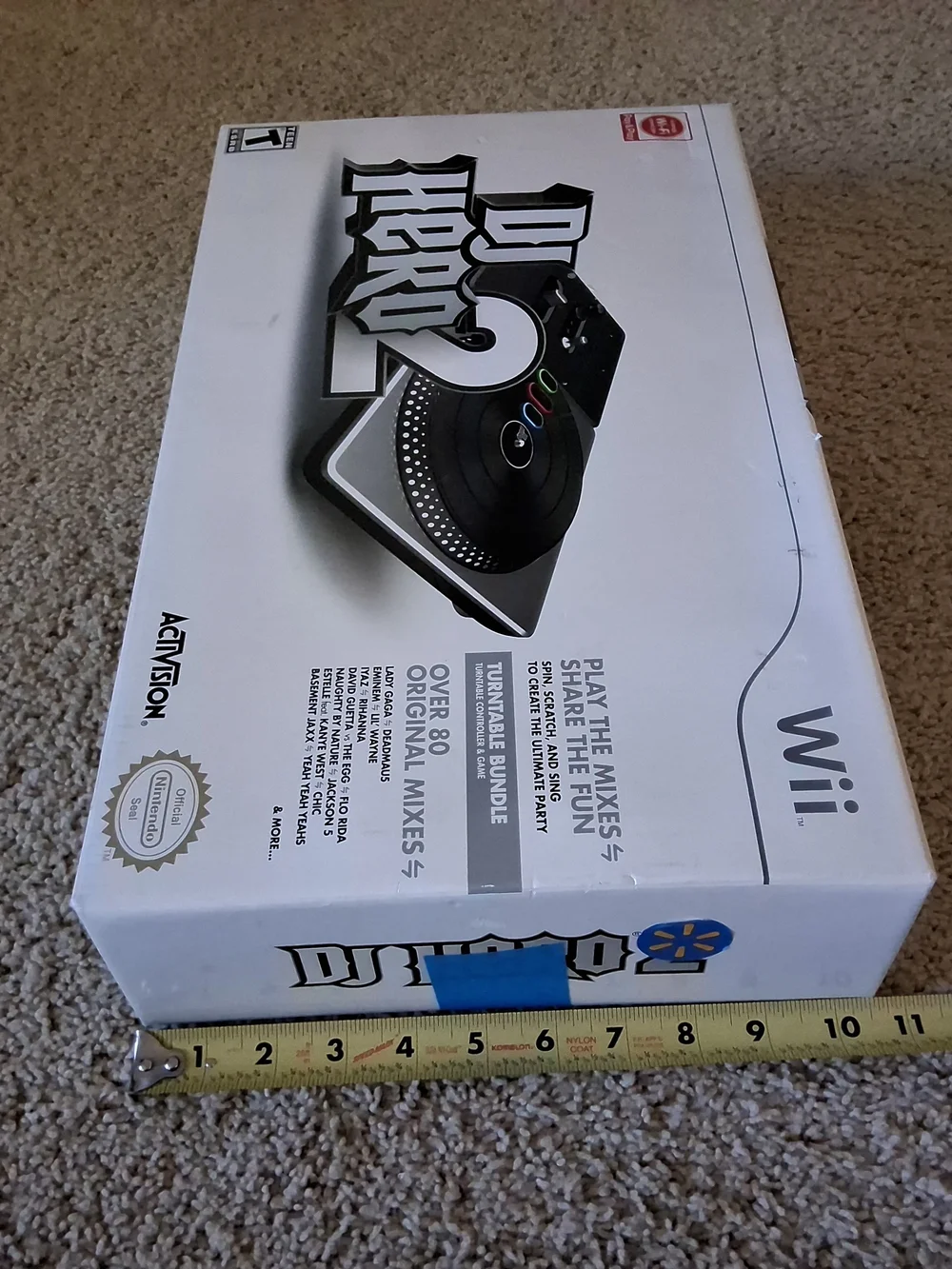 Nintendo Wii DJ Hero 2 Turntable Bundle in Original Box w/Instructions + CD Game